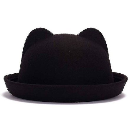 Bowlerhatt i ull för föräldrar och barn, Fedora-hattar [DB]