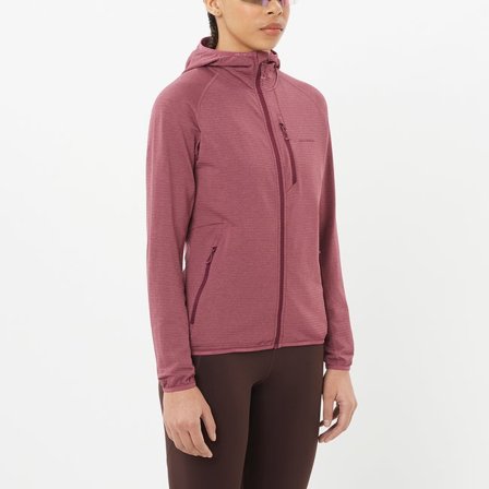 Salomon - Midlayer-Kapuzenjacke Damen Essential Lightwarm - Nocturne