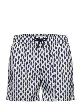 The Resort Co. | Classic Swim Shorts Navy Waves | XXL 39 cm