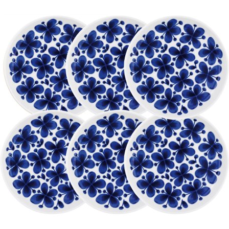 Rörstrand Mon Amie Tallerken 18 cm 6 stk. - Hvid og blå | KitchenOne
