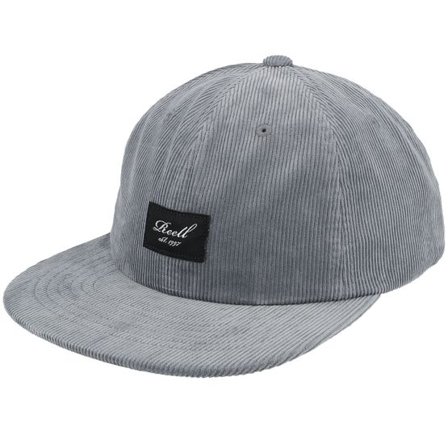Reell - Grå snapback Keps - Flat 6-panel Cap 141 Blue Grey Corduroy Grey Snapback @ Hatstore