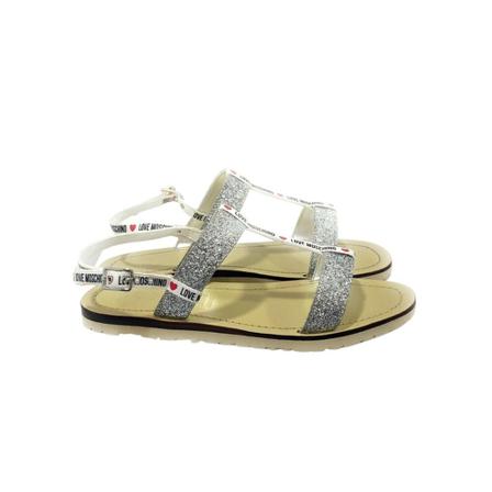 Love Moschino - Sandaler - Grå - Dam - Storlek: 37 Eu, Dam, Storlek: 37 EU