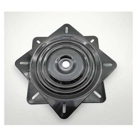 Svängbar platta lager 360° fyrkantig lager svängbar platta 6 tum svängbar lagerplatta för bord stol TV(svart)