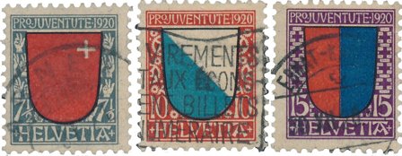 Schweiz 1920 - MICHEL 153/55 - Stemplet