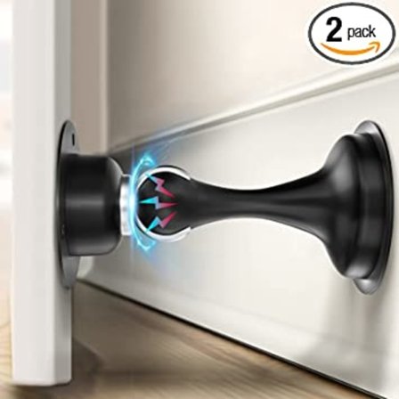 Magnetisk dørstopper, dørstopper til bunden af dør, tung, 2 stk.