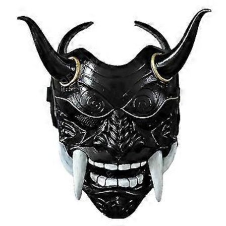 Samurai Hannya Oni Lateksinaamio Japanilainen Pelottava Hirviö Kabuki Samurai Demon Kasvopeite Halloween Naamiaiset Cosplay Juhla Asusteet -NMAOV (