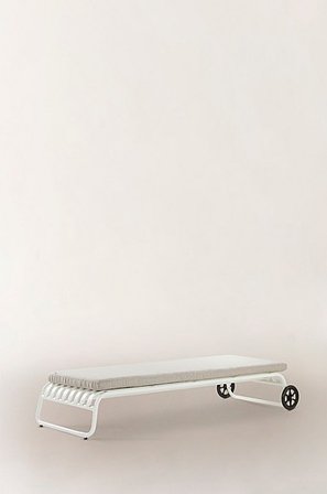 Jotex - Solseng Hvid/lysegrå hynde - NERJA - Køb Solstole & solsenge hos Jotex