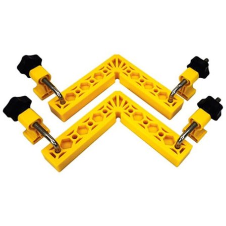 IC Høyre Vinkelklemme for 90 Graders Posisjoneringsblokk, Trebearbeiding Rettvinklet Linjal, Plast (To-delt sett av type B 150 gule plastklammere)