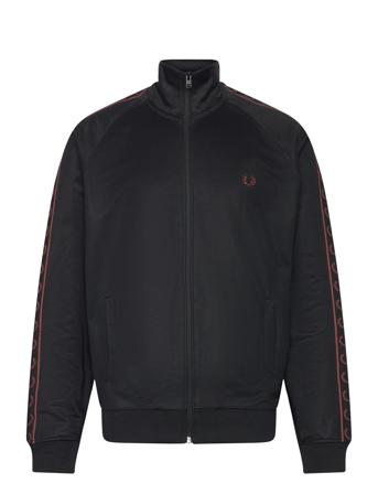 Contrast Tape Trk Jkt Tops Sweatshirts & Hoodies Sweatshirts Black Fred Perry