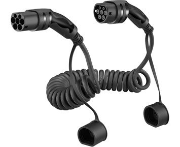 Freev-EV-Charge 2500 Spiral 3 Phase Type 2 to Type 2 11kW/16A/7M-Spiralkabel for lading av biler med type 2-kontakter-Power-Elbilladere