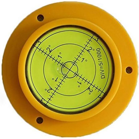 90mm rund præcisions vaterpas med monteringshuller til motorho