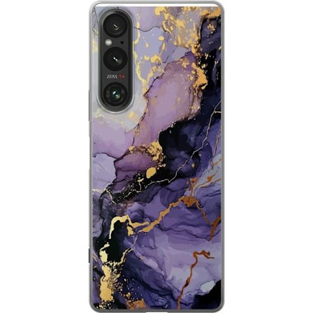 Yhteensopiva Puhelinkuori Sony Sony Xperia 1 VI Purppuranhohtoinen Marmori