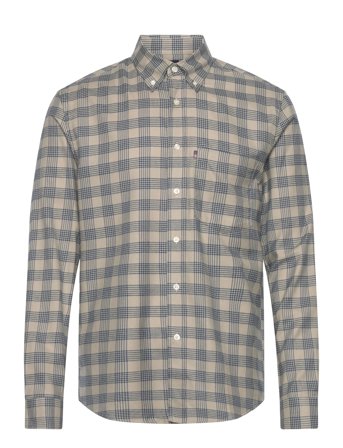 Casual Check Flannel B.d Shirt Beige Lexington Clothing