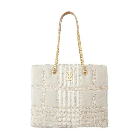 Burberry, Tote Bags Beige, Dames, Maat:ONE Size,Katoen