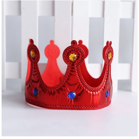 Barn - Plastkronefest Hatter for Voksne/Barn - Barn Krone Krone Rød Tiara - Røde Hatter for Klær, Bursdag, Cosplay Tilbehør Dekorasjoner