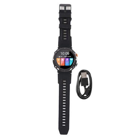 Barnens Intelligenta Klocka Utomhus Damm Vatten Temperaturresistent Klocka AI Samtal Sportklocka Svart