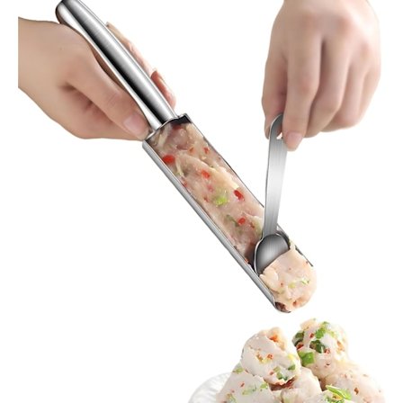 1 Række Kødbolle Maker Værktøj Køkken 304 Rustfrit Stål Form til at Lave Bolde Fisk Oksekødsboller Risboller Form Madlavning Hjemmelavede Kødbolle 