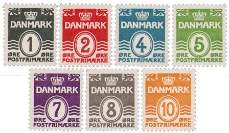 Danmark 1933 - AFA 196-202 - Postfrisk
