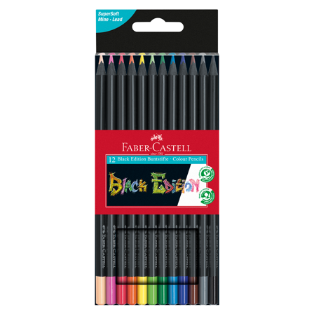 Faber-Castell Buntstifte Black Edition 12er-Set