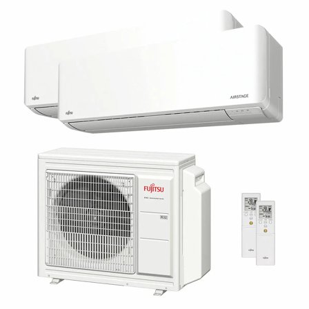 Condizionatore Fujitsu Serie KMCG WiFi dual split 9000+12000 BTU inverter A++ wifi unità esterna 5.4 kW