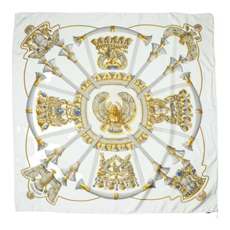 Hermès Vintage, Pre -owned Scarf Wit, Dames, Maat:ONE Size