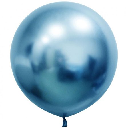 Jätteballong Rund Platinum 61cm Blå