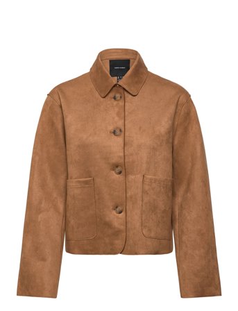 Vero Moda Vmhazelfelia Ls Faux Suede Jacket - Brown - 36