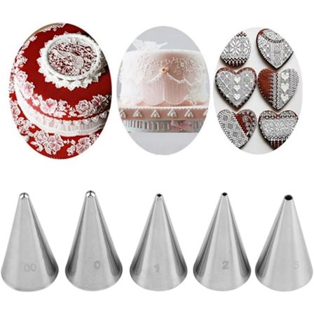 Stykker Rustfrit Stål Konditorsprøjte Dyser Skrift, Sprøjtepose Dekorationstilbehør Dekorer din Tærte, Kiks, Konditori, Dåse