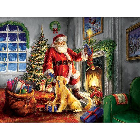 30*40 Jultomten Diamantmålning Julserie Utrikeshandel