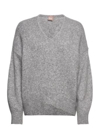 C_Fondianan Pullover Striktrøje Grå BOSS