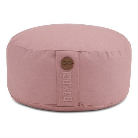 GOYOGI Calm Organic Cotton Round Meditation Cushion Rose, Sport & Velvære, Yogaudstyr, Yogablokke