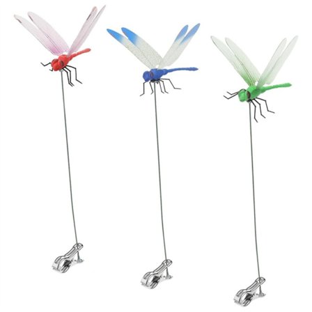 3 Fargede Dragonfly Klipssett for Naturlig og Hestefluekontroll, Perfekt for og Som Avskrekkende Mot Hestefluer