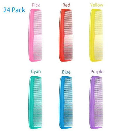 48 stycken Färgglada Hårkammar Set, Hårkammar Set, Hårkammar för Kvinnor och Män, Färgglada Grova, Fina Dressing Kammar, Håruträtningskam för Barn