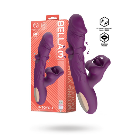 Bella 3 Motors Double Tickling Ball & Biting - Vuxen.se - Vibrator