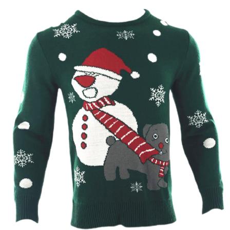 Långärmad Jultröja För Män Älg Printed Tröja Med Rund Hals