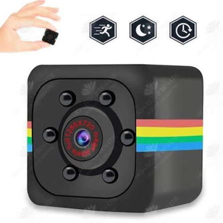 Mini övervakningskamera - HTBE - SQ11 - HD 1080P - Nattvision - Inbyggt batteri