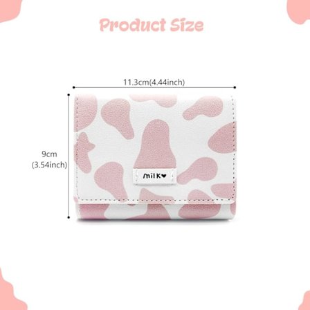 Klomønstret lommebok for jenter, søt PU-klomønstret treflaps lommebok, liten tegneserie-kortlommebok for kvinner og jenter