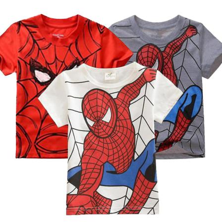 Barn Pojkar kortärmad T-shirt Marvel Superhero Summer Tee Tops Red