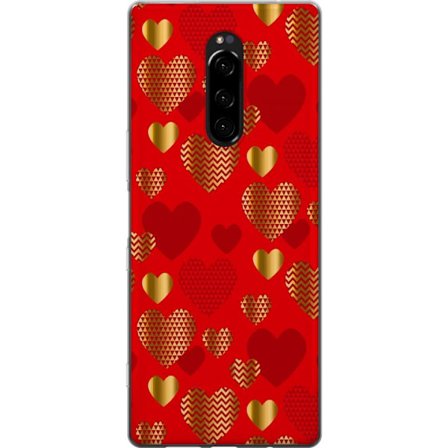 Kompatibelt Mobildeksel til Sony Sony Xperia 1 GoldenHearts