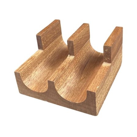 Puinen sushiteline, sushitarjoilulautanen, tarjoiluastian teline, tacoteline ravintolaan [db]