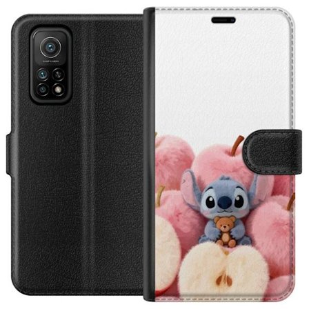 Kompatibel Tegnebogsetui til Xiaomi Xiaomi Mi 10T 5G Farverig collage med futuristiske pigegruppe karakterer, hjerter og glitter i moderne pop og k po