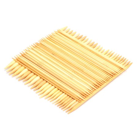 75 stk strikkepinner karbonisert bambus dobbelt spiss hekle for gensere sko hatter hansker