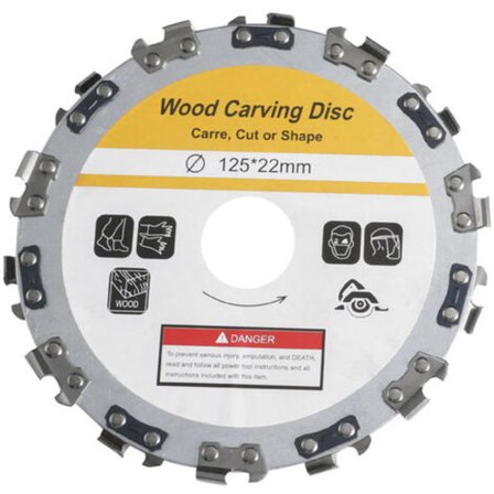 125 mm 14T Træskæreskive Vinkelsliber Kædeskive Træ Plast Skulptur Formning Skæreskive Flerfarvet(qb)