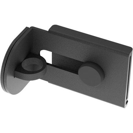 Skydedørslås, 90 graders dørlås, rustfrit stål sikkerheds vinkelret hængelås med skruer til skubbe-/skyde-/stalddør (1 stk., sort, stor)