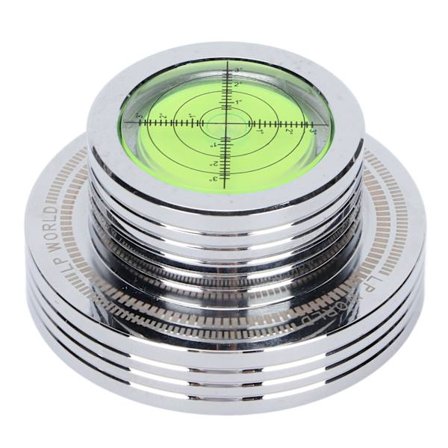 Rekordvektsstabilisator Platespiller Plateklemme Boblevater LP Platespiller 50Hz Sølv