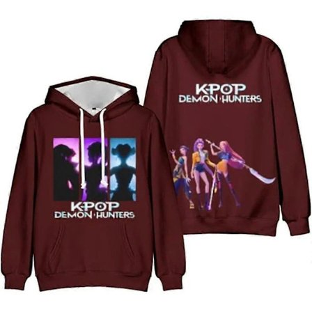 KPop Demon Hunters Hoodie 3D-tryck Tröja med huva för män och kvinnor _21 A