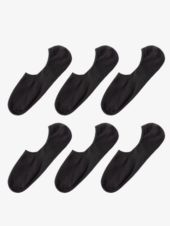 John Henric Men's 6-Pack Black Socks Trento Size 43-46