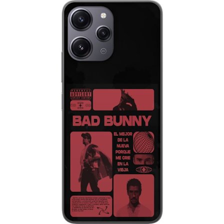 Kompatibelt Mobildeksel til Xiaomi Redmi 12 Bad Bunny NFL-inspirert skjoldlogo med amerikansk fotball og stjerner