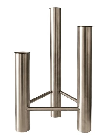 Kay Bojesen Vista Vase Og Lysestage - Silver - H:25.5CM