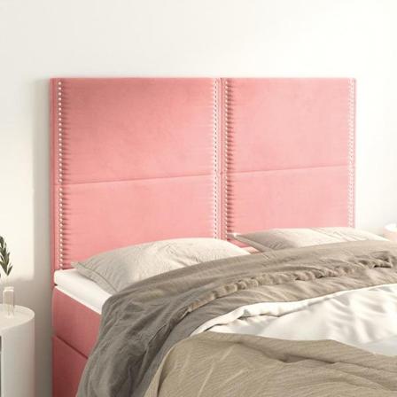 Vidaxl Huvudgavlar 4 St Rosa 72x5x78/88 Cm Sammet Rosa